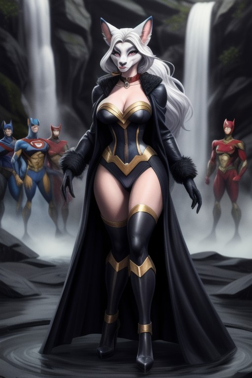 Model, Black And Gold Colors, After Sex Furry AI Porn