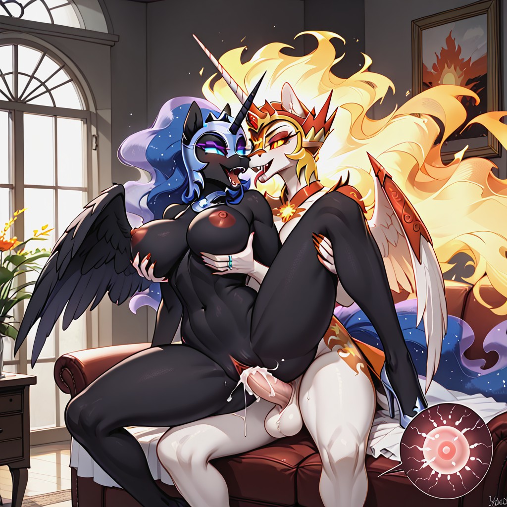 18+, Futa Nightmare Moon Fucking Female From Behind, Mastery Sex AI兽人黄片