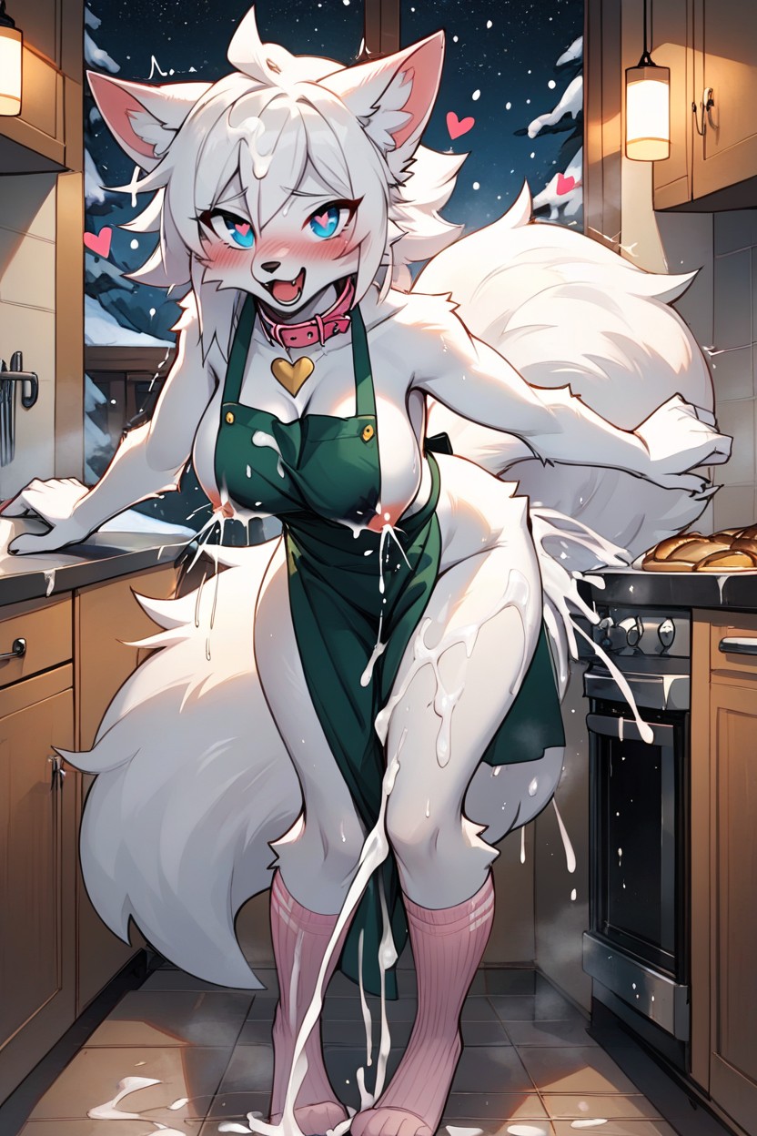 Cum On Head, Cumshot, Skinny Furry AI Porn