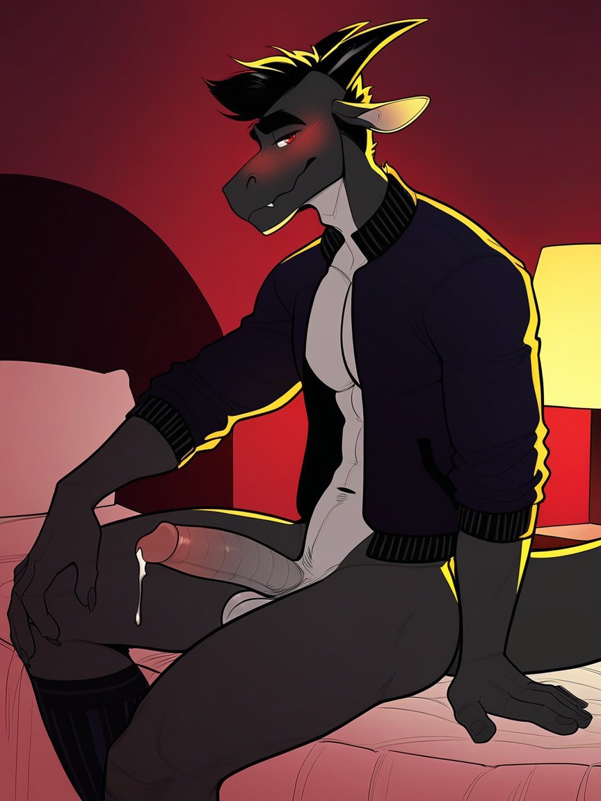 20+, Bedroom, Sitting Down Furry AI Porn