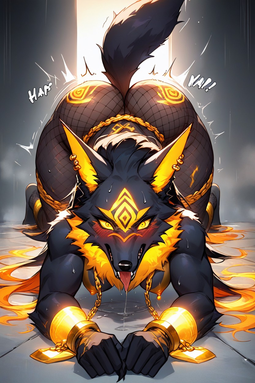 25+, Culo Redondeado, Gold Tribal Clothes Furry IA