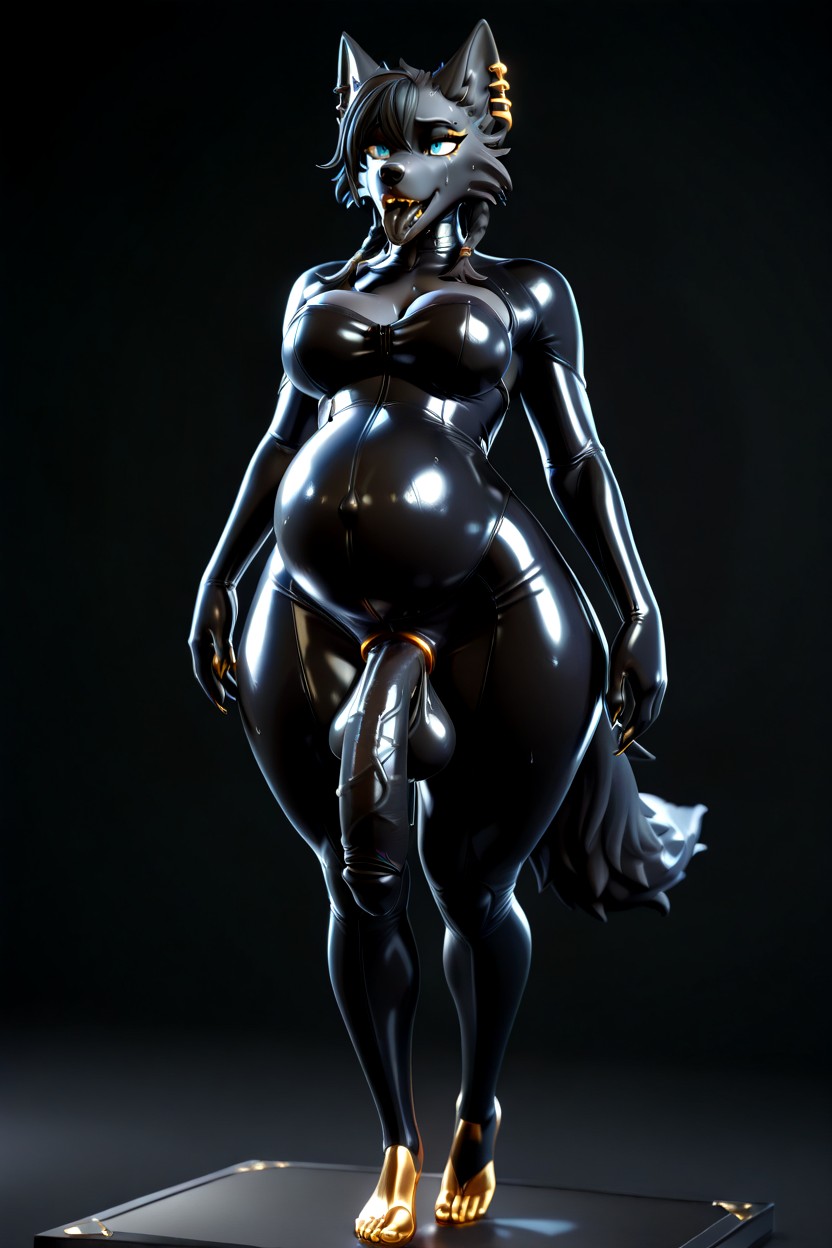 Gay, Black Latex, 18+ Furry AI Porn