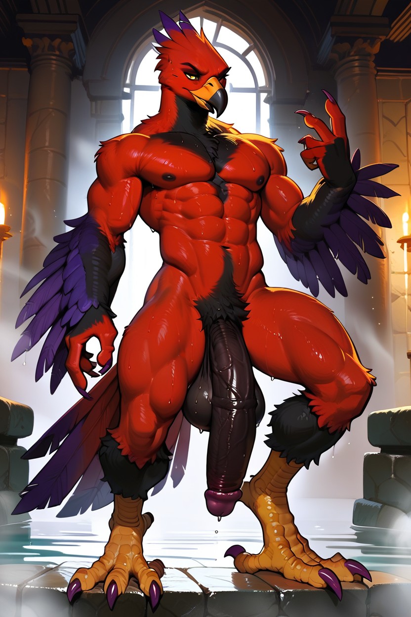 Sweaty Cock, 晚上, Yellow Scales AI兽人黄片