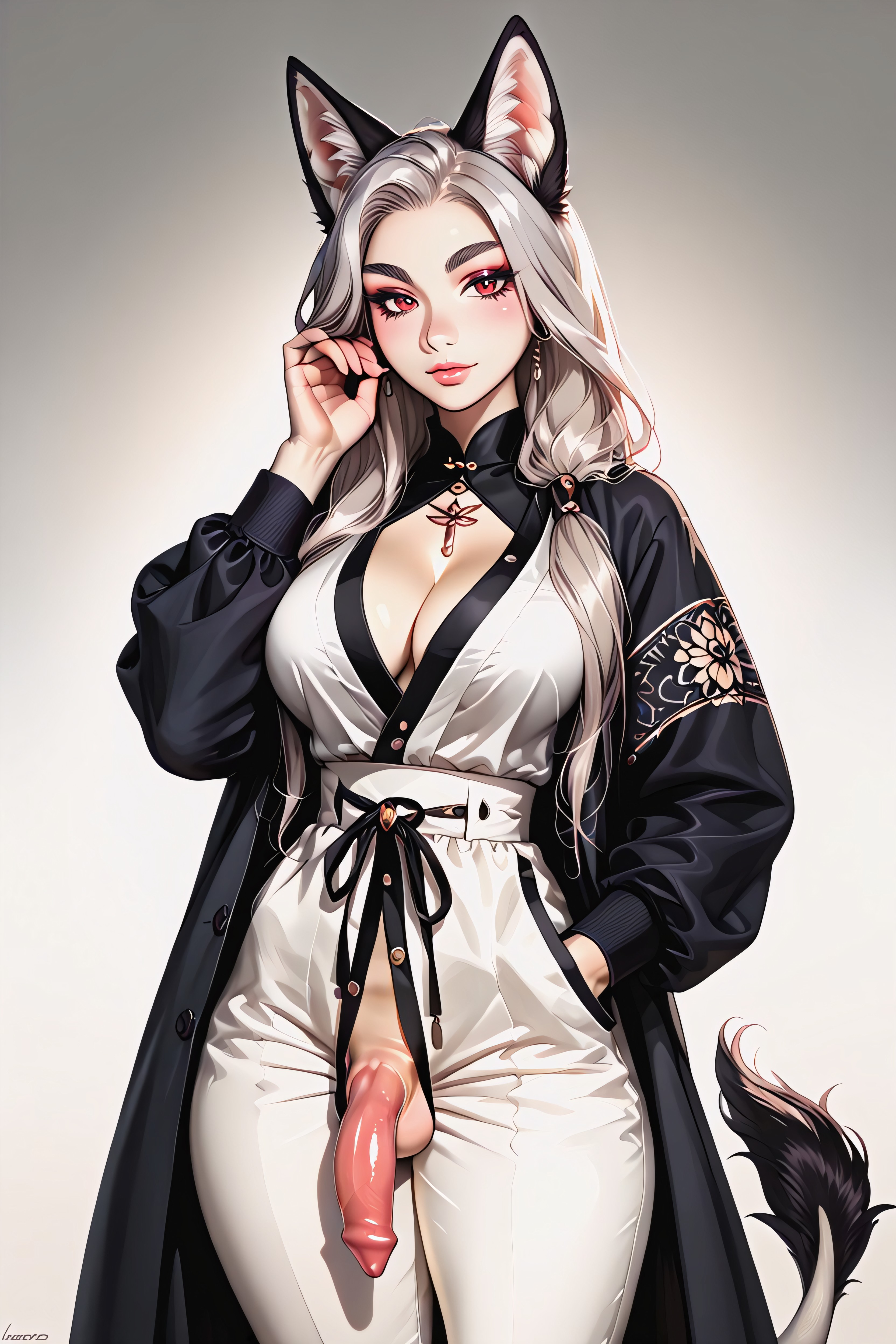 ロング丈, Sharp Focus, Female Eyebrows ファーリーAIポルノ