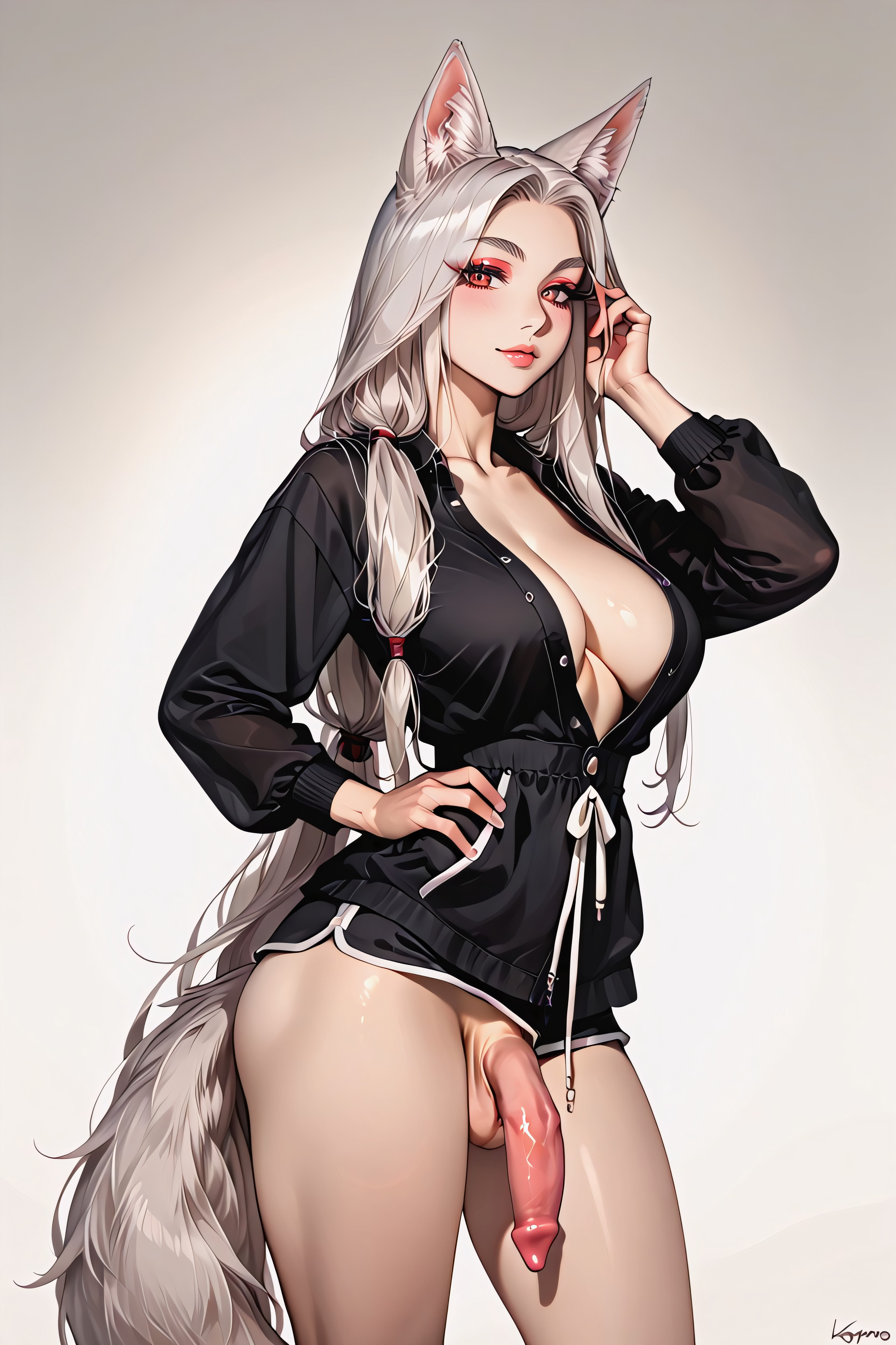 Female Eyebrows, Tapering Knotted Sheathed Penis, Cotton Linen Fabric Texture Clothing Clothes AI獸人黃片