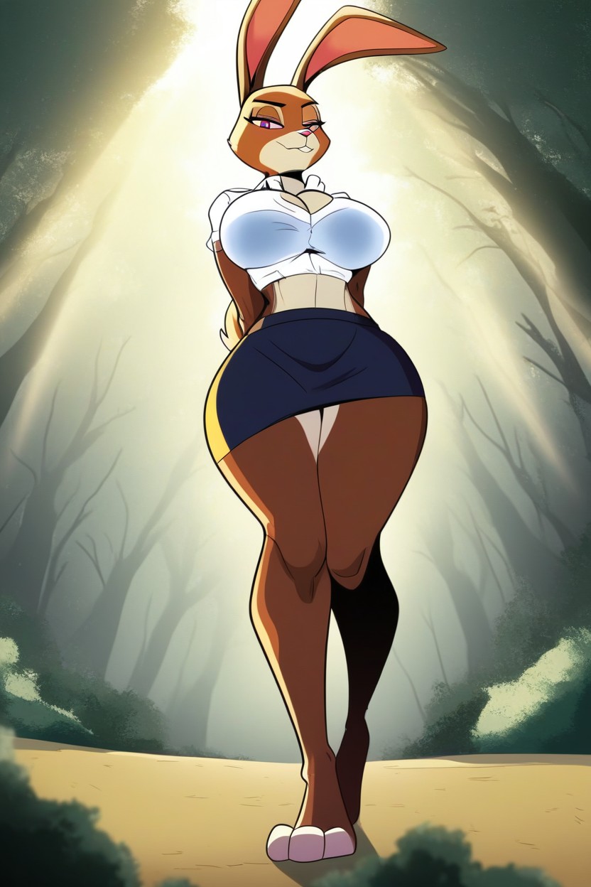 Sunset, Full Body, Gyaru Furry AI Porn