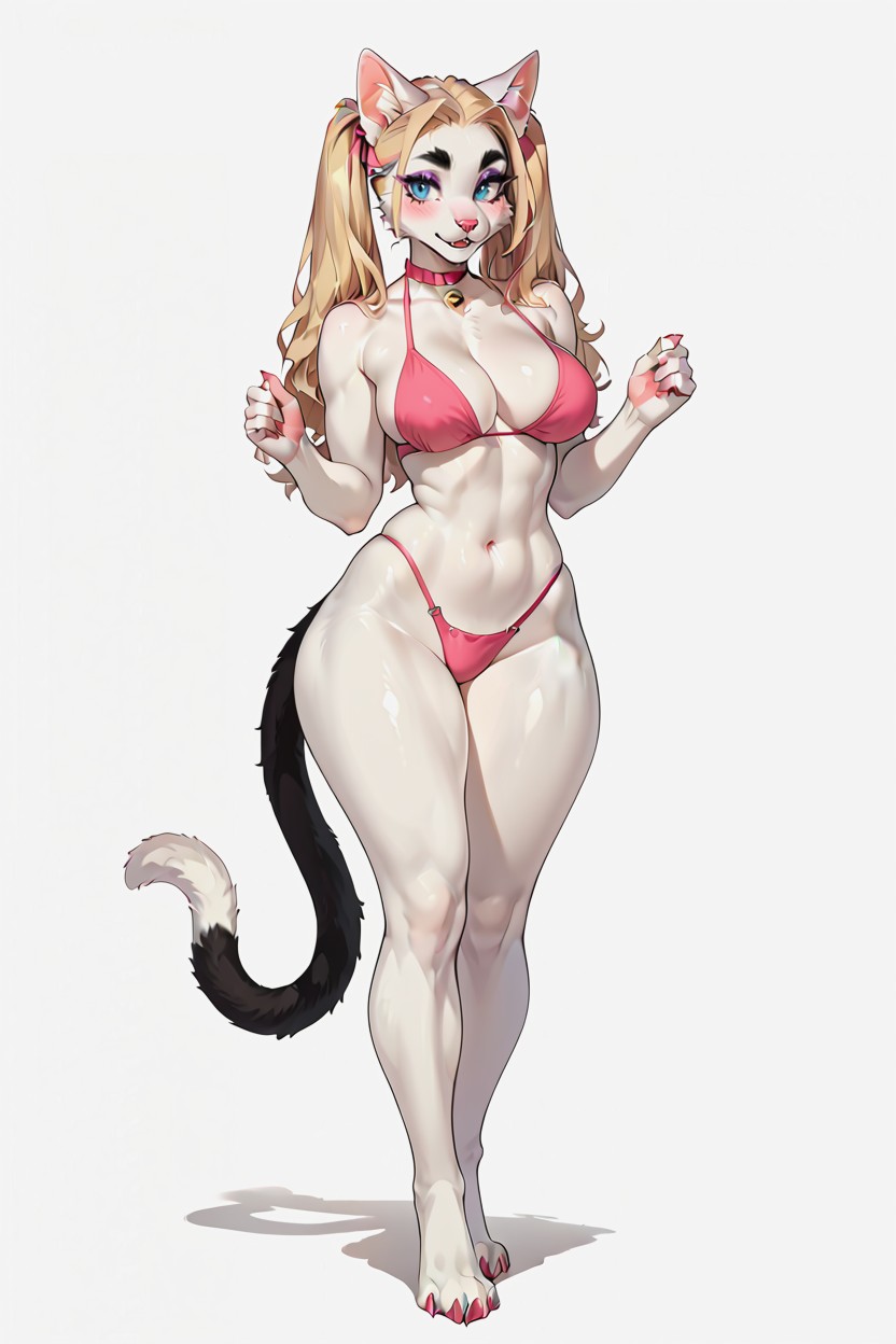 Cat, Pink Nose, Femenino Furry IA