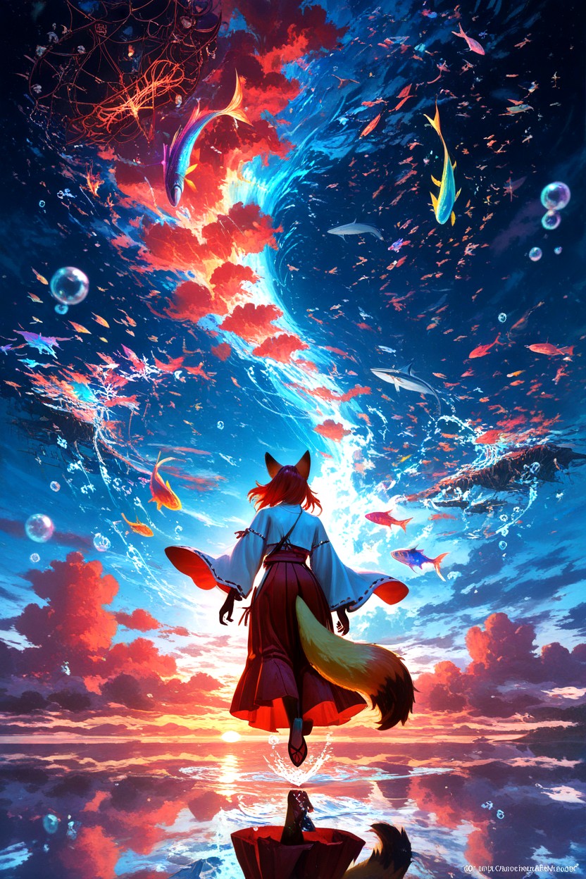 No Body Markings, Glowing Horizon, Cinematic Fantasy Scenery AI兽人黄片