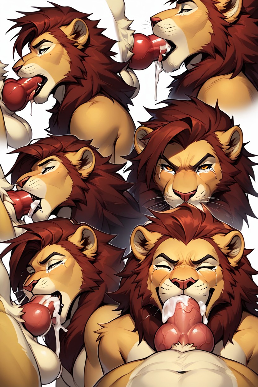 Suck Knot, Skinny, Multiple Views Furry AI Porn