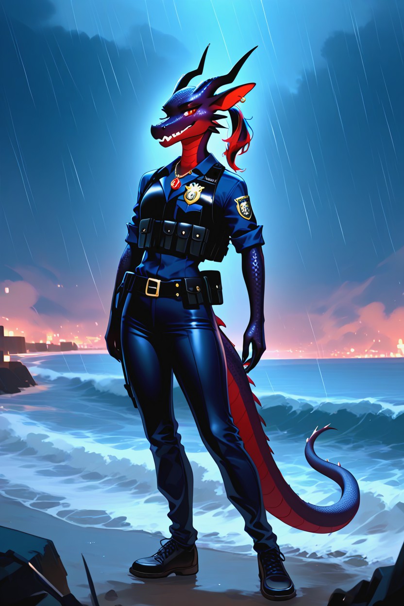 Utility Belt, Dark Navy Uniform, Moonlight AI獸人黃片