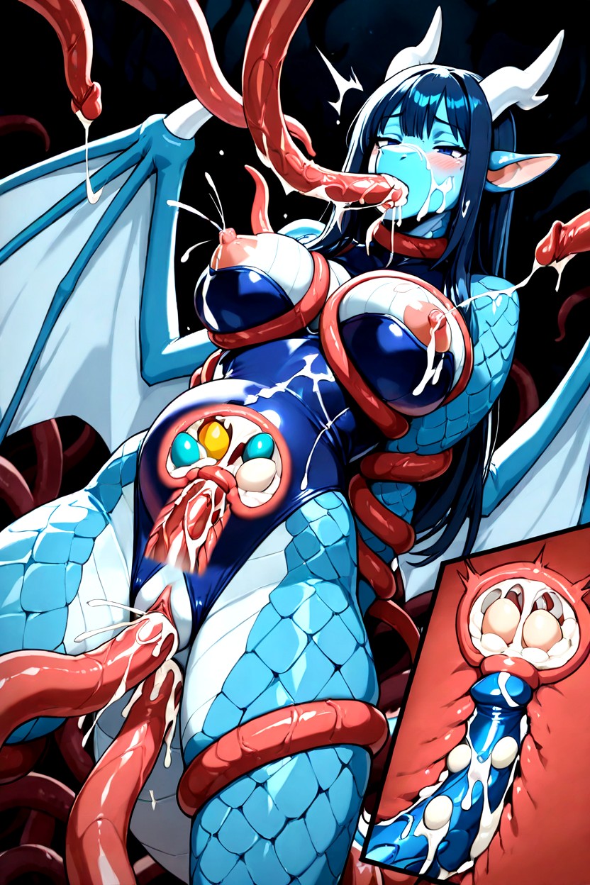 站立, Dragon Tail, Tentacles In Mouth AI兽人黄片