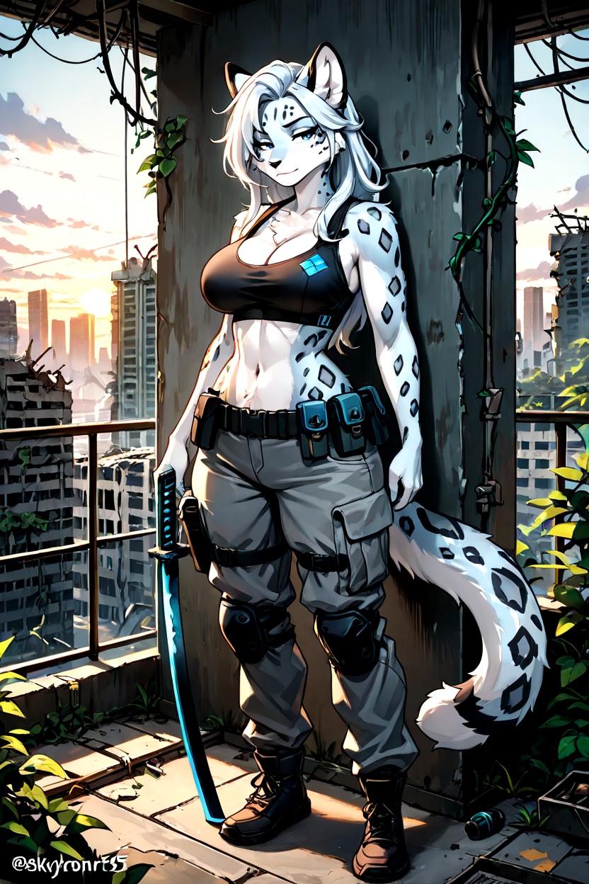 Highly Detailed Full Body, 18+, Skyscrapers And Broken Highways Furry AI Porn