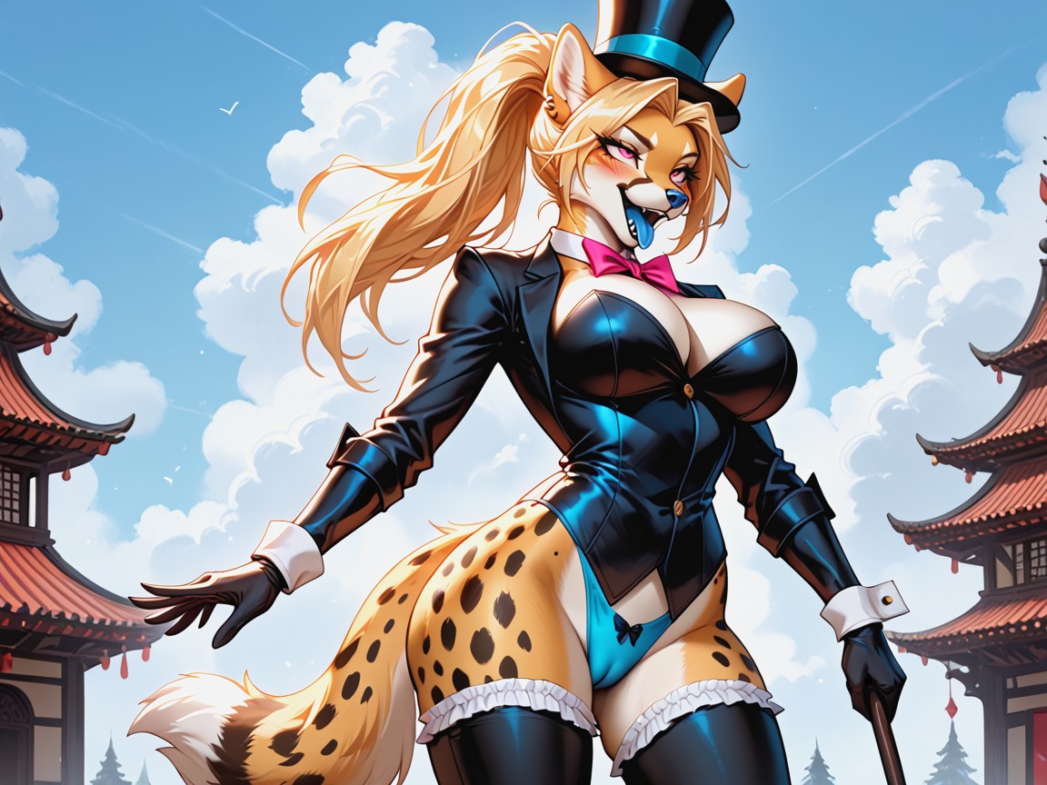 Bubble Butt, Gold Eyes, Tight Waist Furry IA