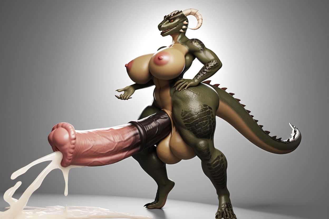 Ponycock Longer Than Legs, Hyper Cumshot, 侧视图 AI兽人黄片