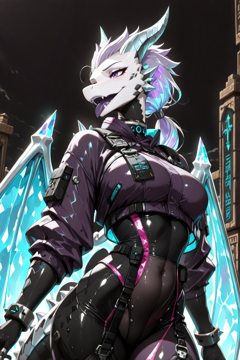 Hyper Black Sky, No Hair, Highly Detailed Furry IA
