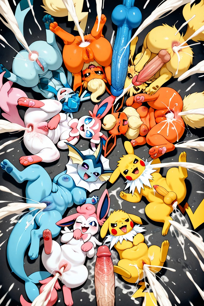 Top Down, Original Pikachu, Pokémon Furry AI Porn
