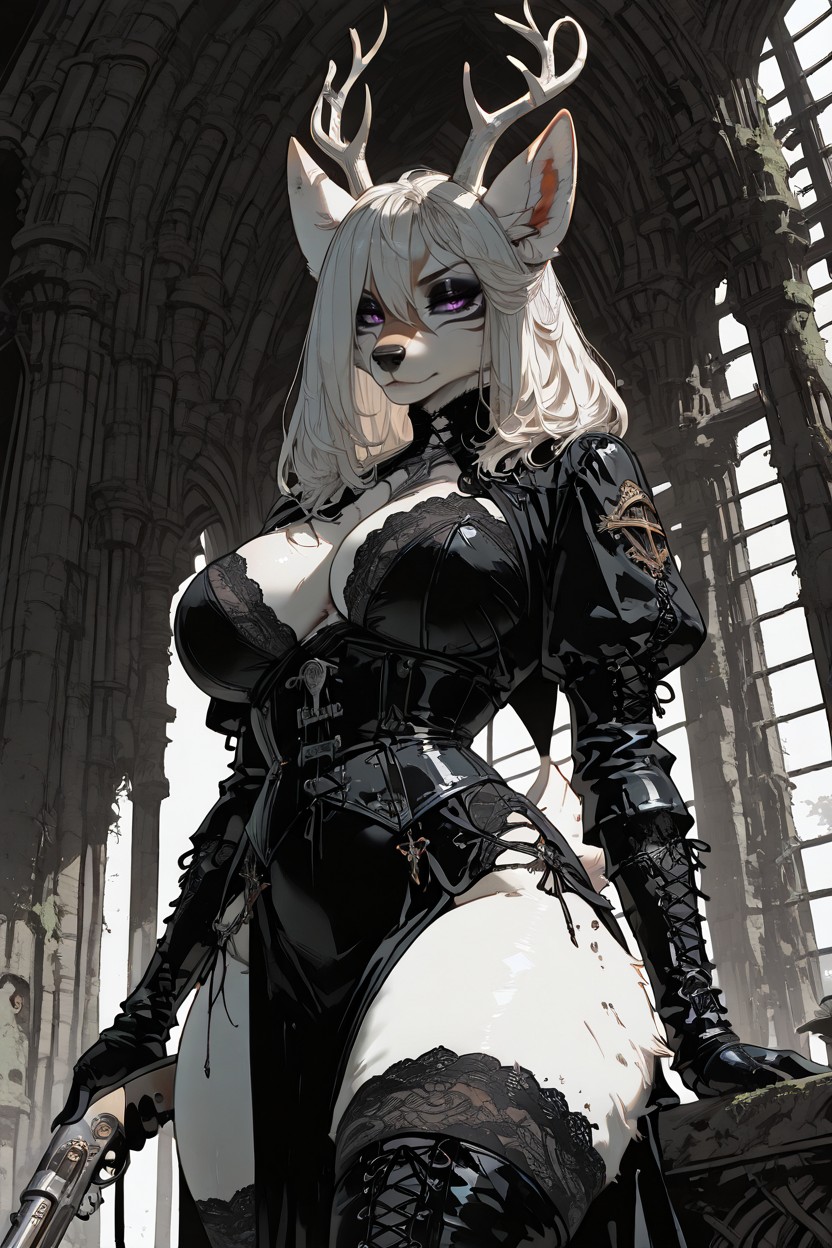 X, Elegant Features, Cinematic Dark Fantasy Mood Furry AI Porn