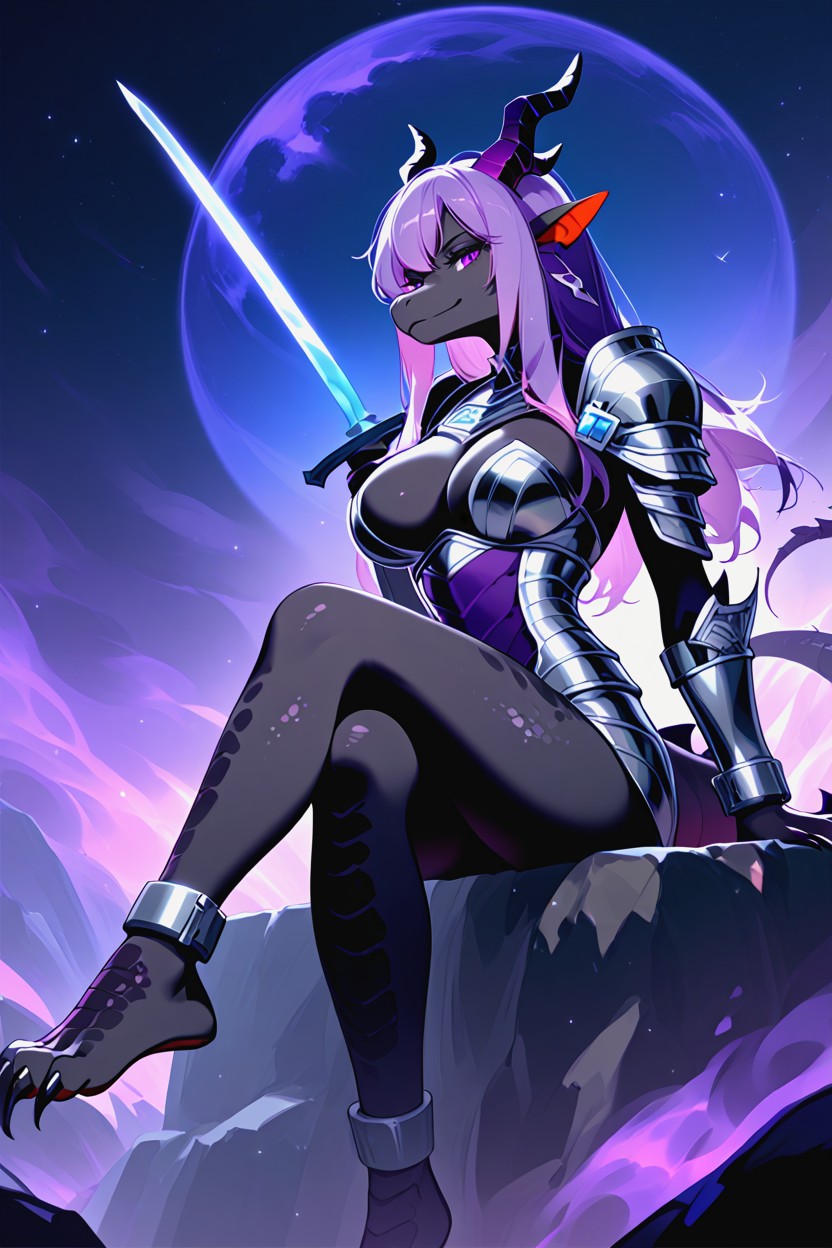 Dragoness, 25+, Black Scales AI獸人黃片