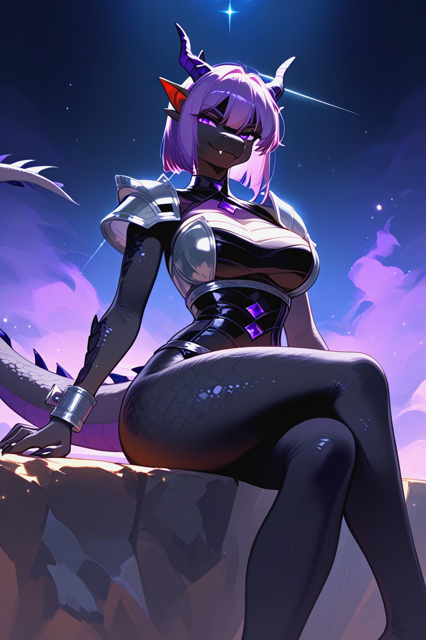 Ender Dragon, Breasts, Subtle Smirk AI獸人黃片