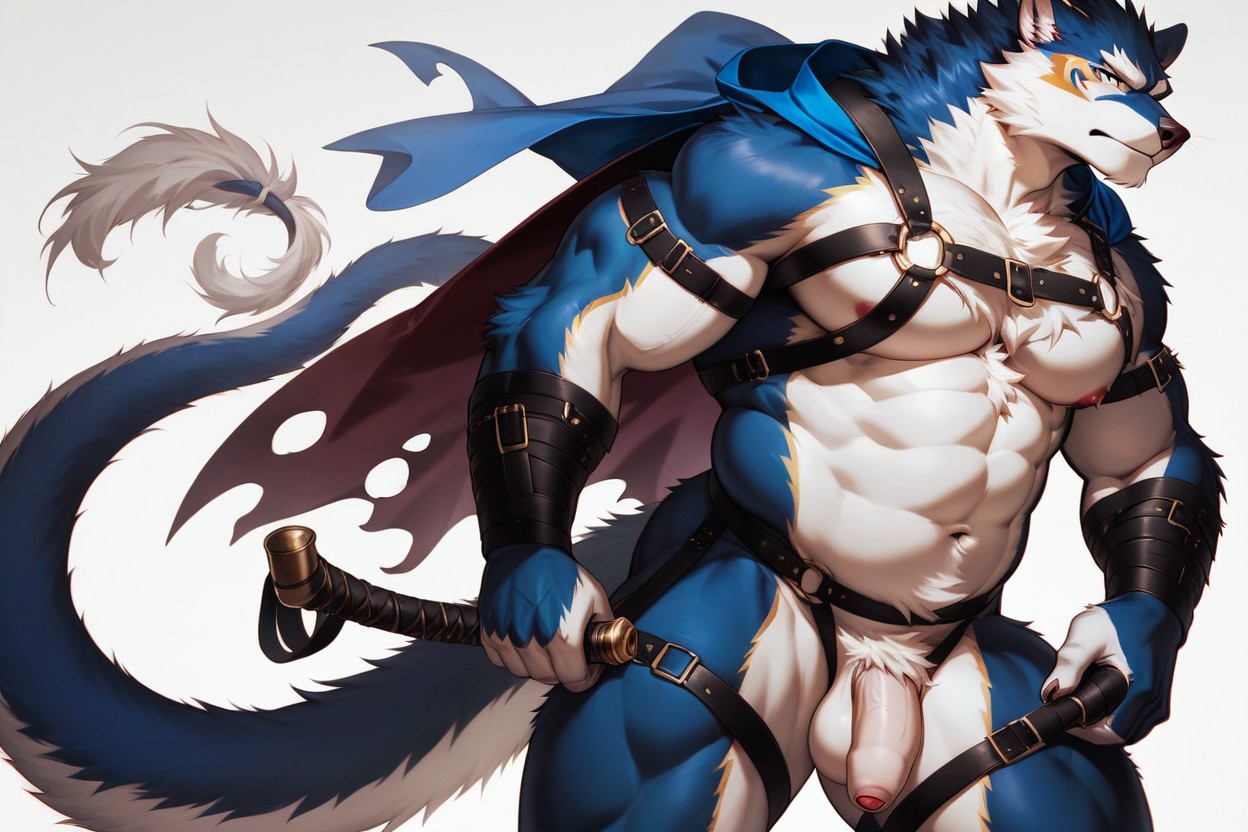 18+, Highly Detailed, Messy Thick White Fur AI獸人黃片