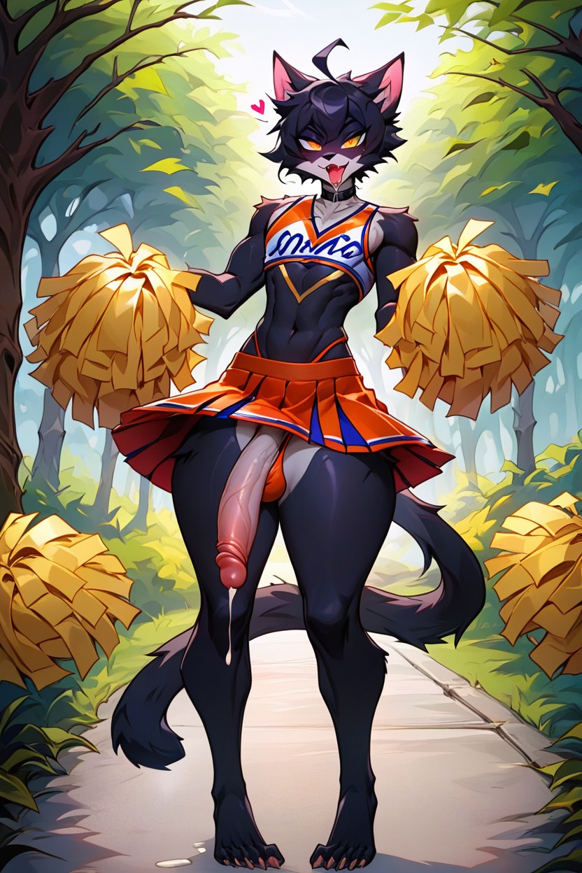 Oversized Head, Cheerleader, Gay Cat AI獸人黃片