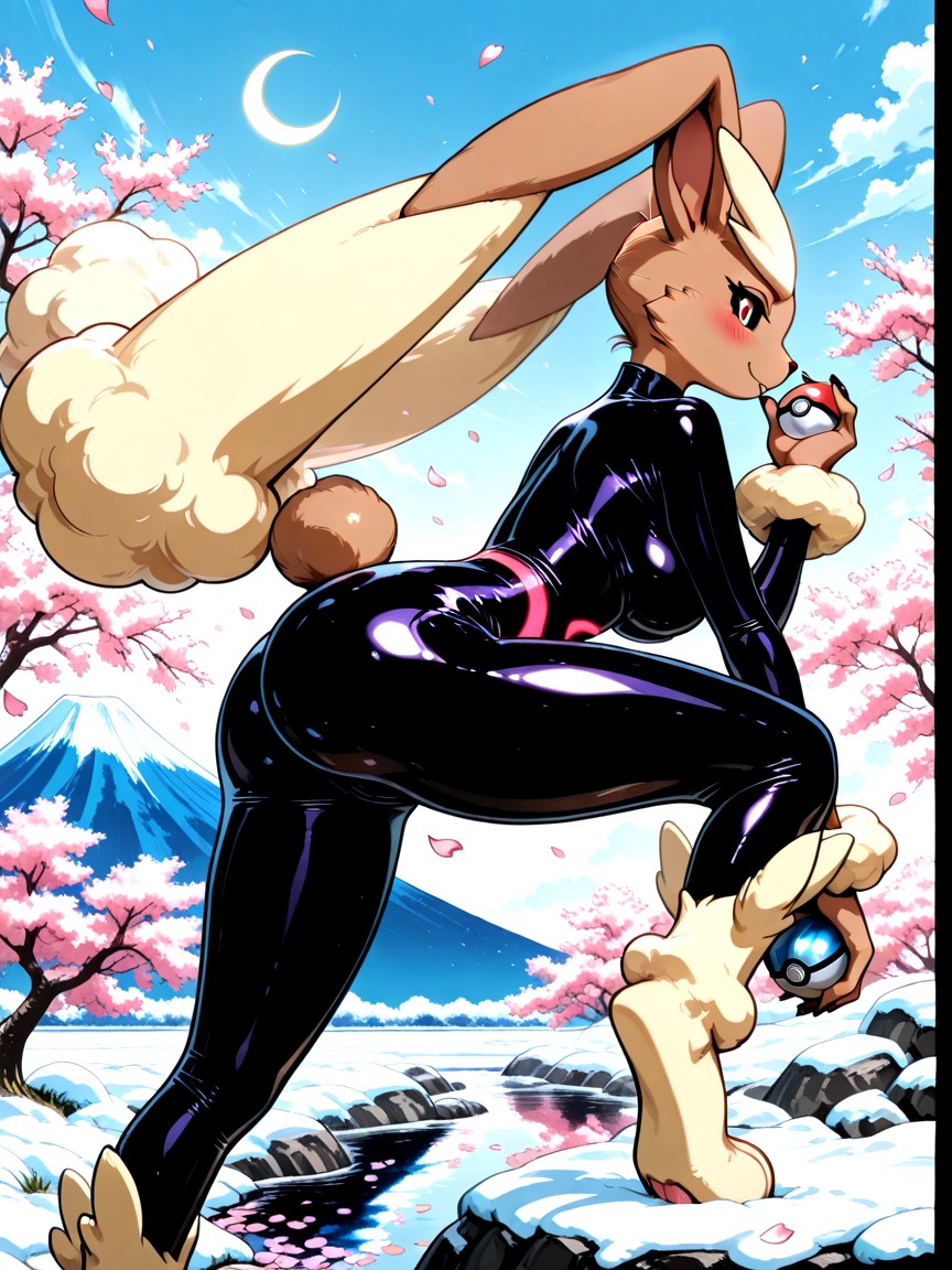 Japanese Art Influences, Dynamic Framing, Soft Rim Lighting Porno IA Furry