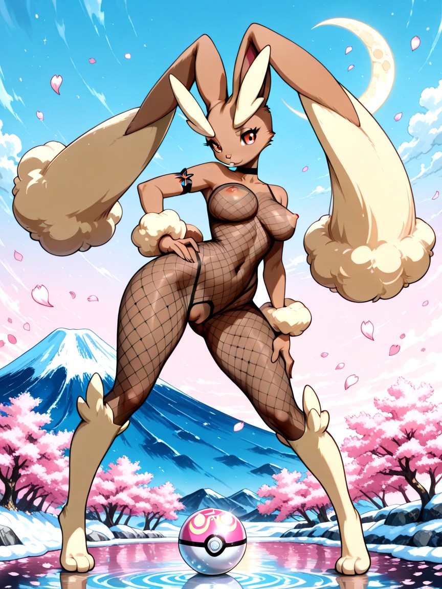 Two Bat‑like Creatures Flying Near Upper Right, Tall And Elegant Proportions, Nipples Porno IA Furry