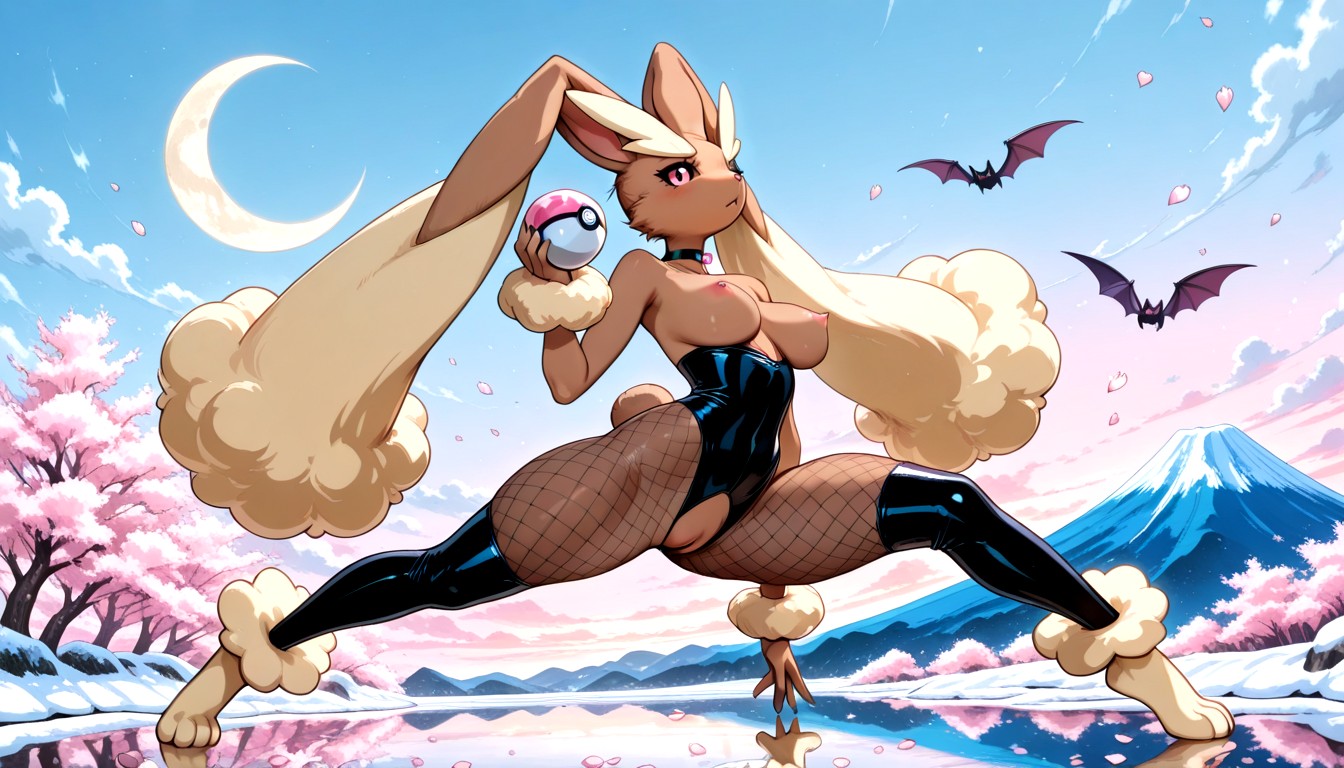 High‑detail Shading, Nu, Lopunny From Pokemon Porno IA Furry