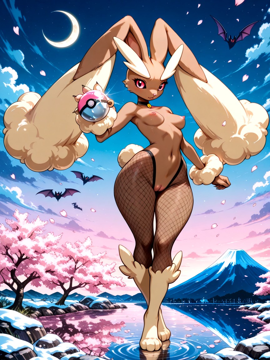 Soft Rim Lighting, Lopunny, Subtle Bloom Effects AI獸人黃片