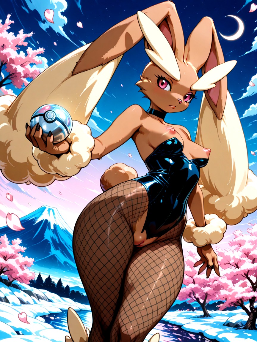 Cinématique, Crescent Moon Glowing Faintly, Slightly Gaped Pussy Porno IA Furry