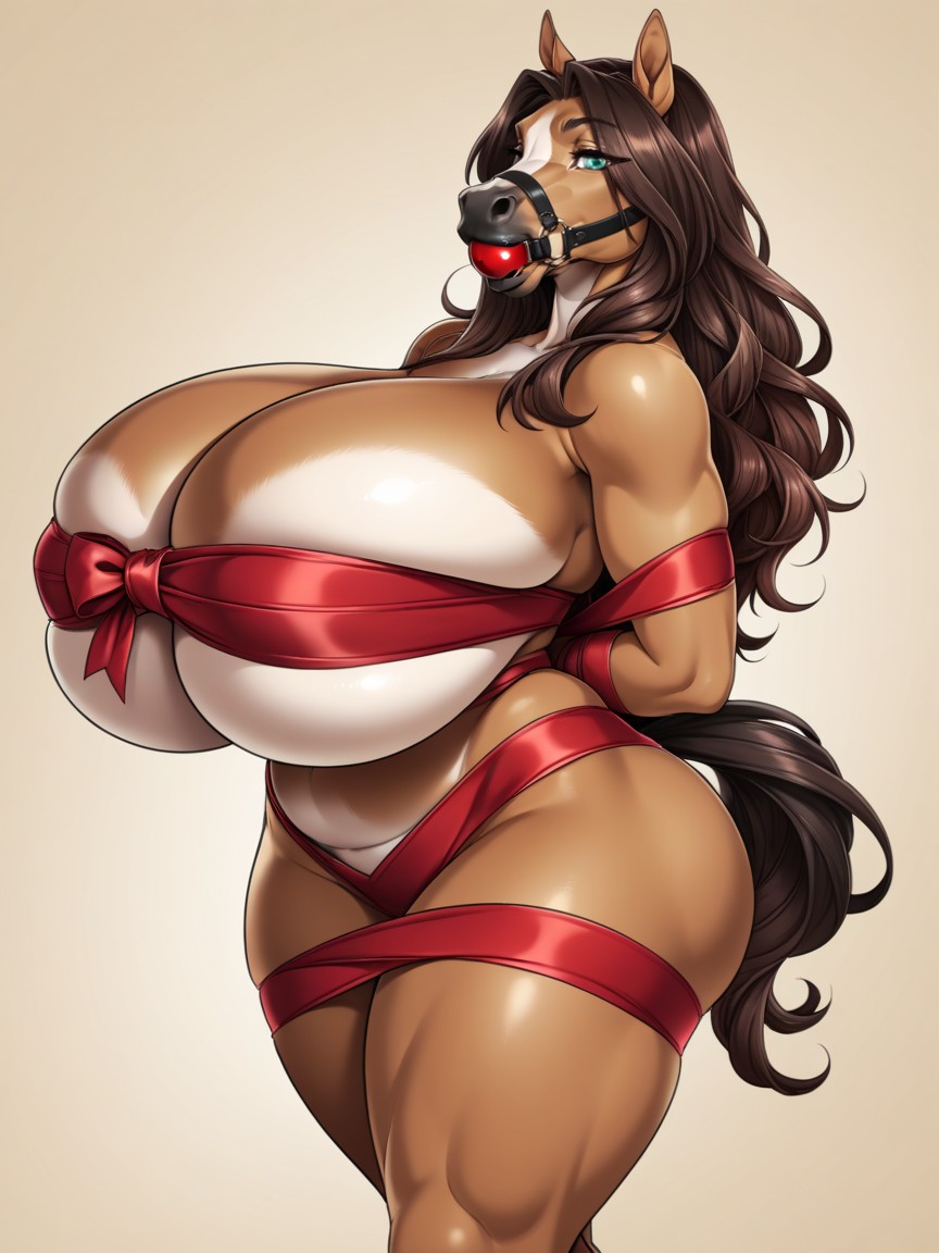 Thick, Soft Breasts, Dwarfed By Breasts Furry AI Porn