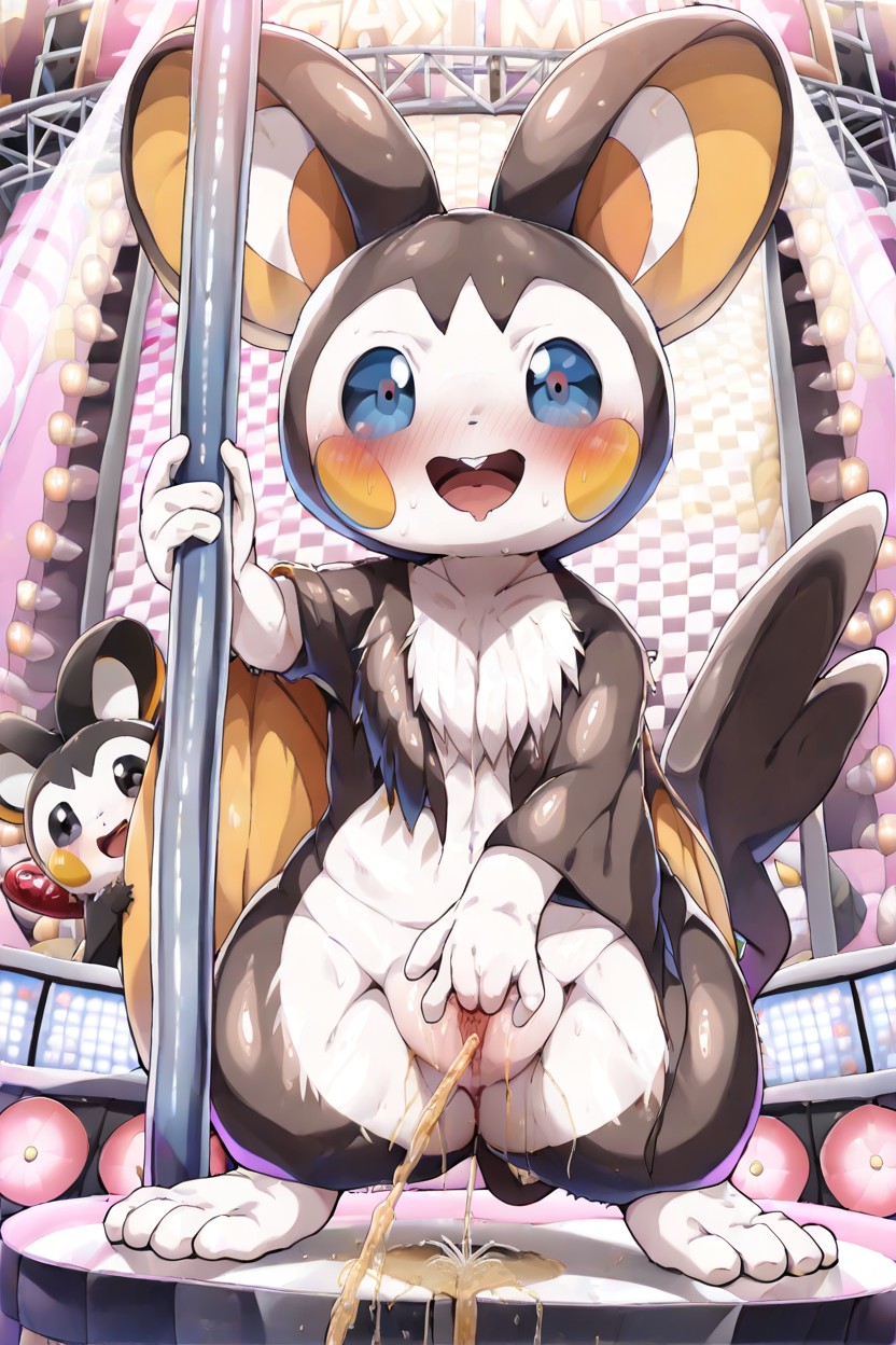 Open Mouth, Hips Out, Featureless Chest Furry AI Porn