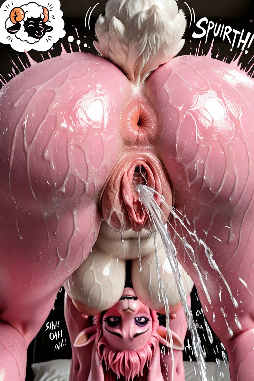 Hyper Large Perianal, Neon Pink Hair, Corte Bob Furry IA