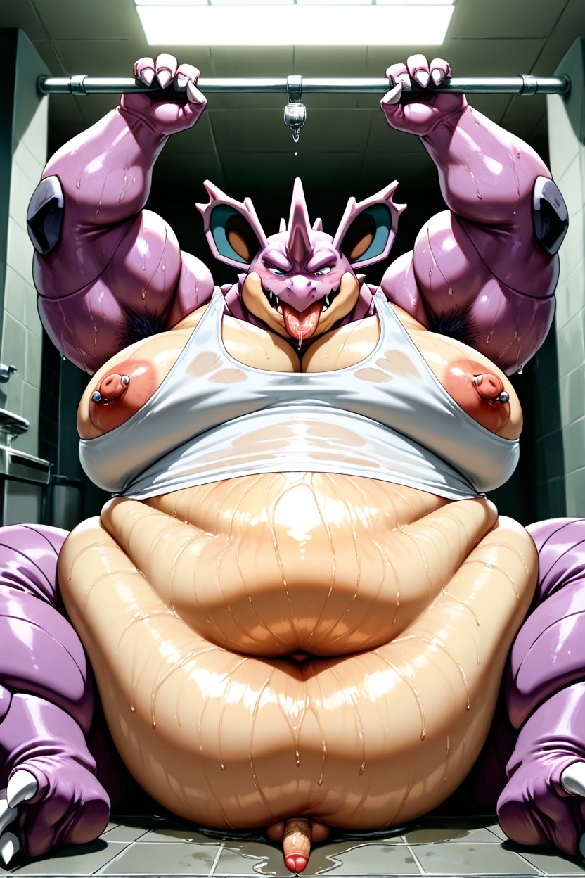 Overweight, Nipple Piercings, Chubby Facial Features Furry AI Porn