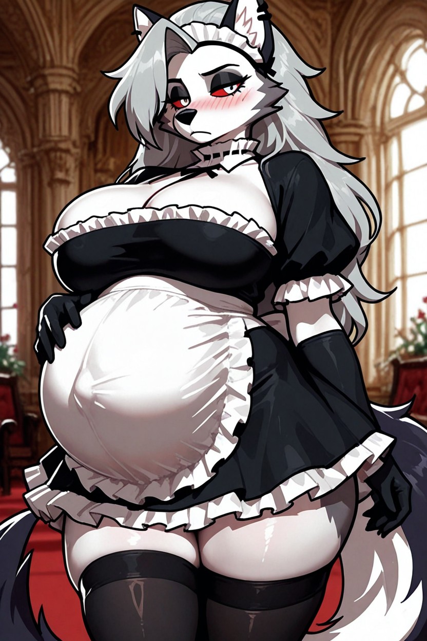 Large Breasts, Red Sclera, Gorgeous Furry AI Porn
