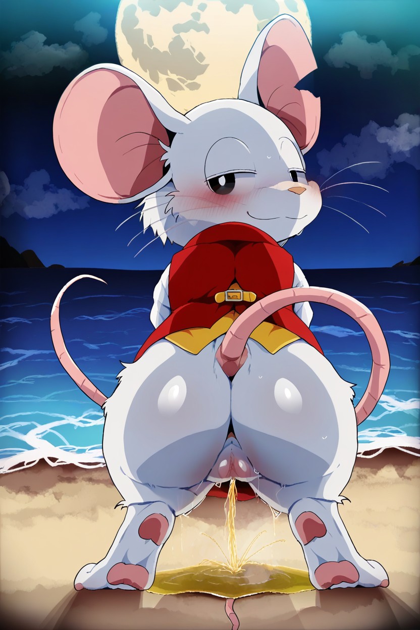Pee Puddle, Hips Out, Paws Behind Her Back AI獸人黃片