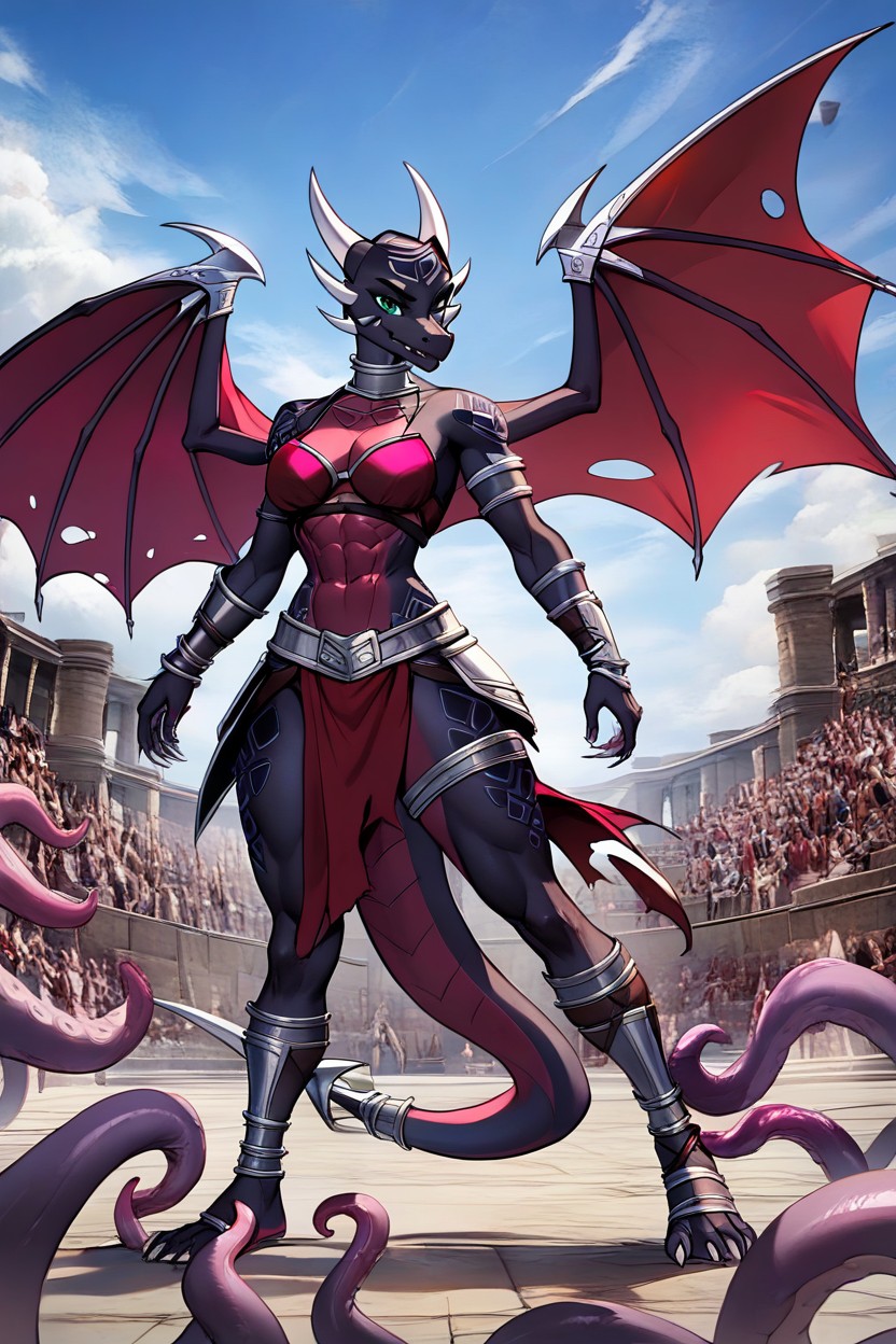 Red Gladiator Skirt, Cynder, 运动型 AI兽人黄片