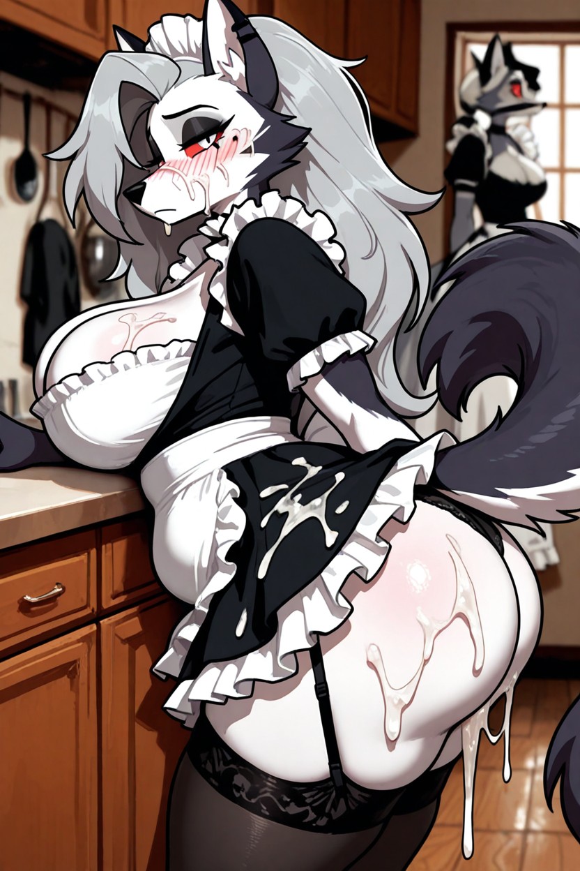 Thick Thighs, Cum On Clothes, Shallow Depth Of Field Furry IA