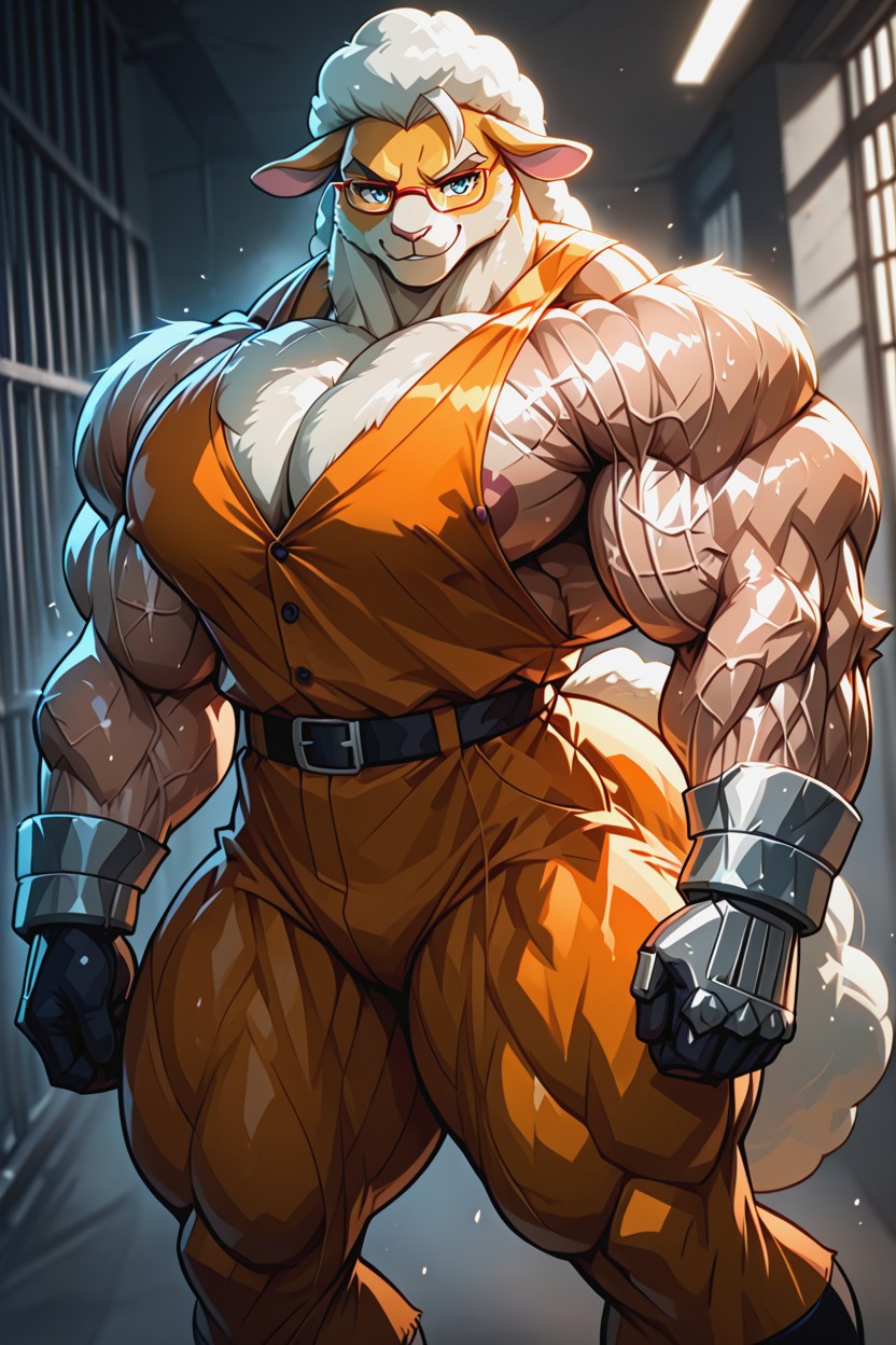 Stylized, Muscular Shoulders, Hyper Pecs AI獸人黃片