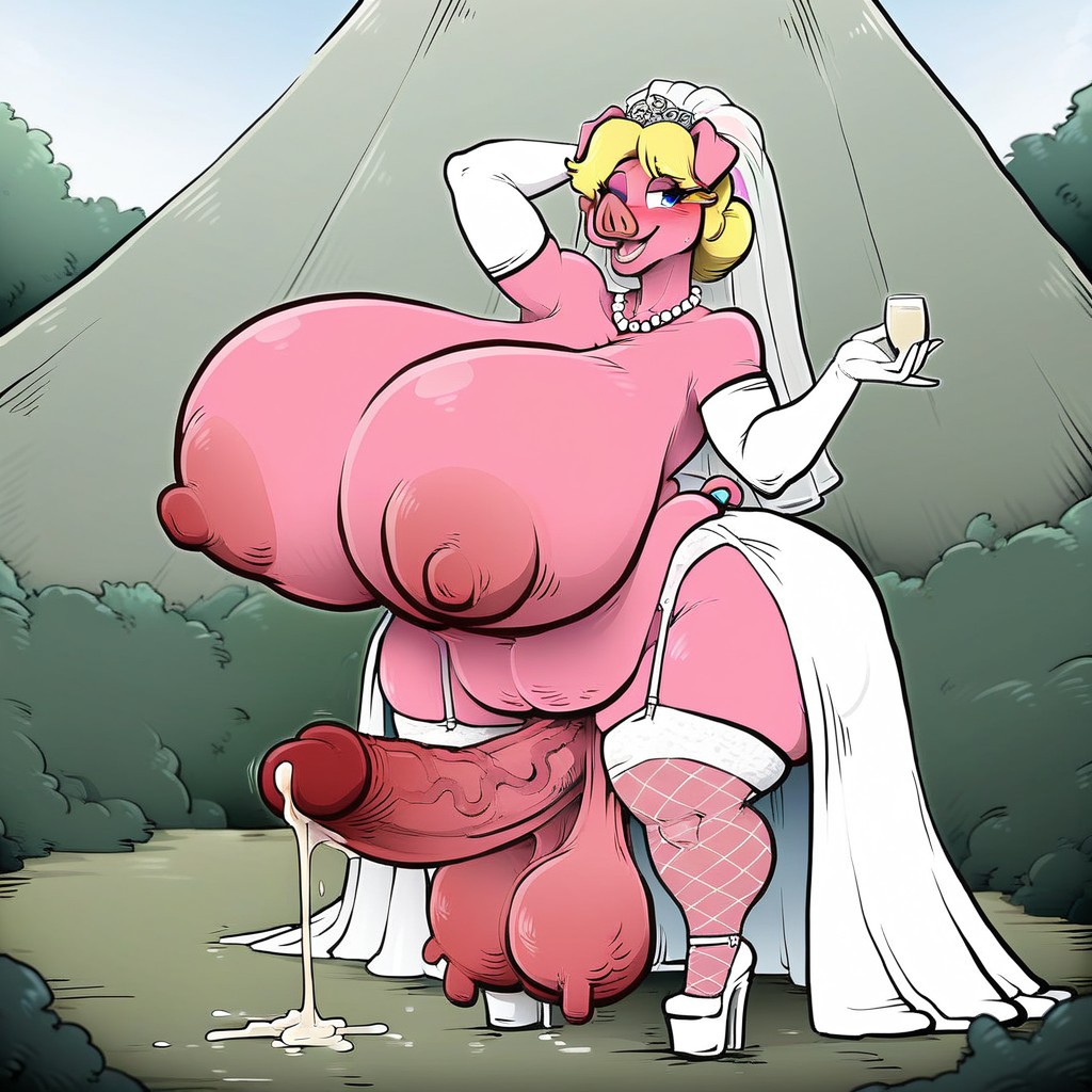 Obese, Extreme Surreal Enormity, にっこり笑う ファーリーAIポルノ