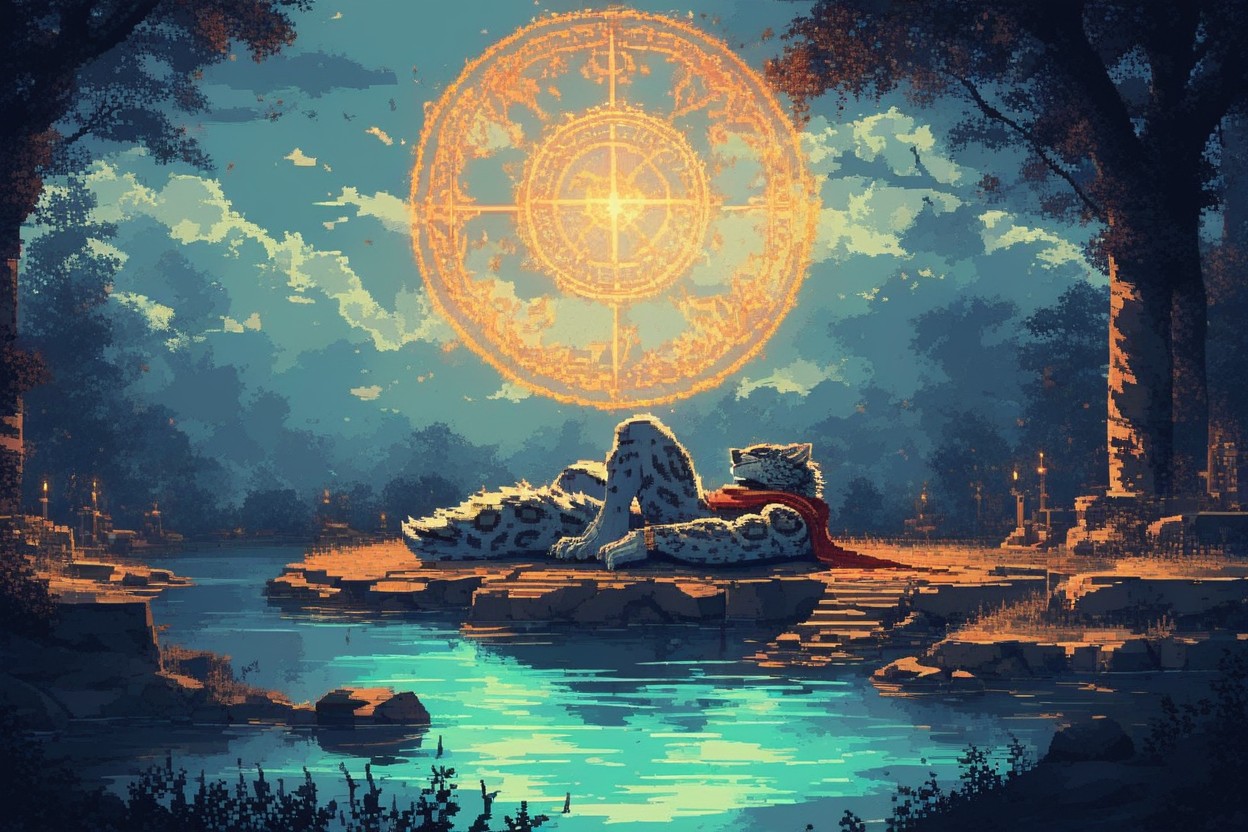 Relaxed, Magic Circle, Side View ファーリーAIポルノ