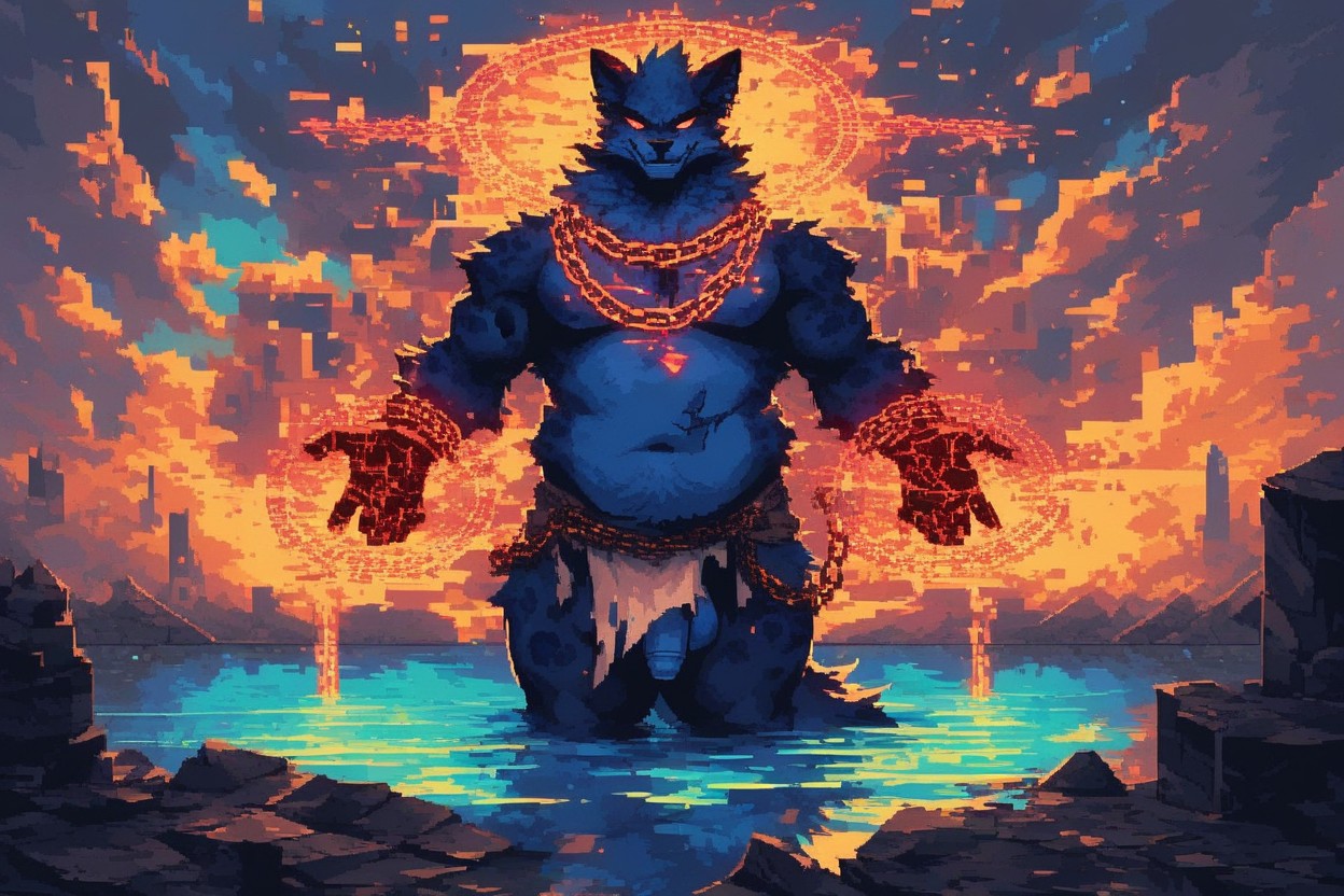 Blue Fur Leopard, Newest, Thick Arms Fur AI獸人黃片