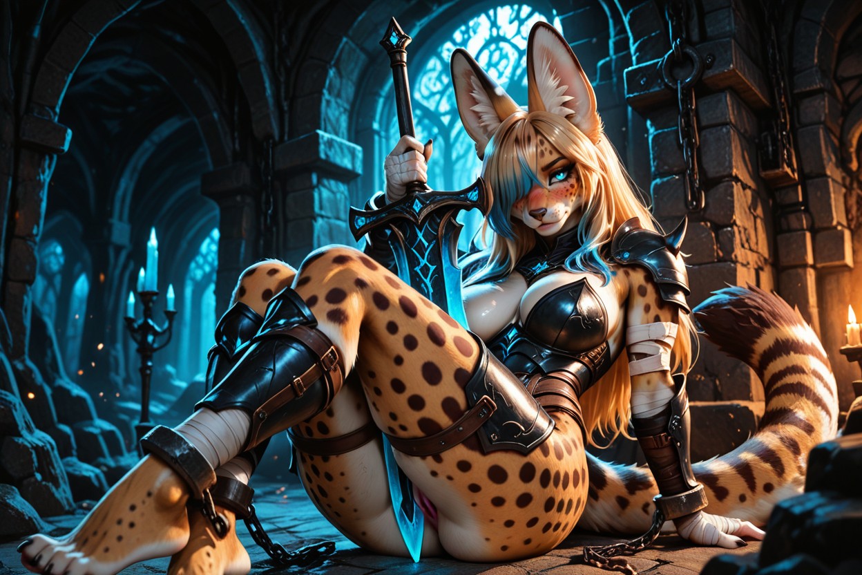 Small Ass, Bangs Over One Eye, Firm Breast Furry AI Porn