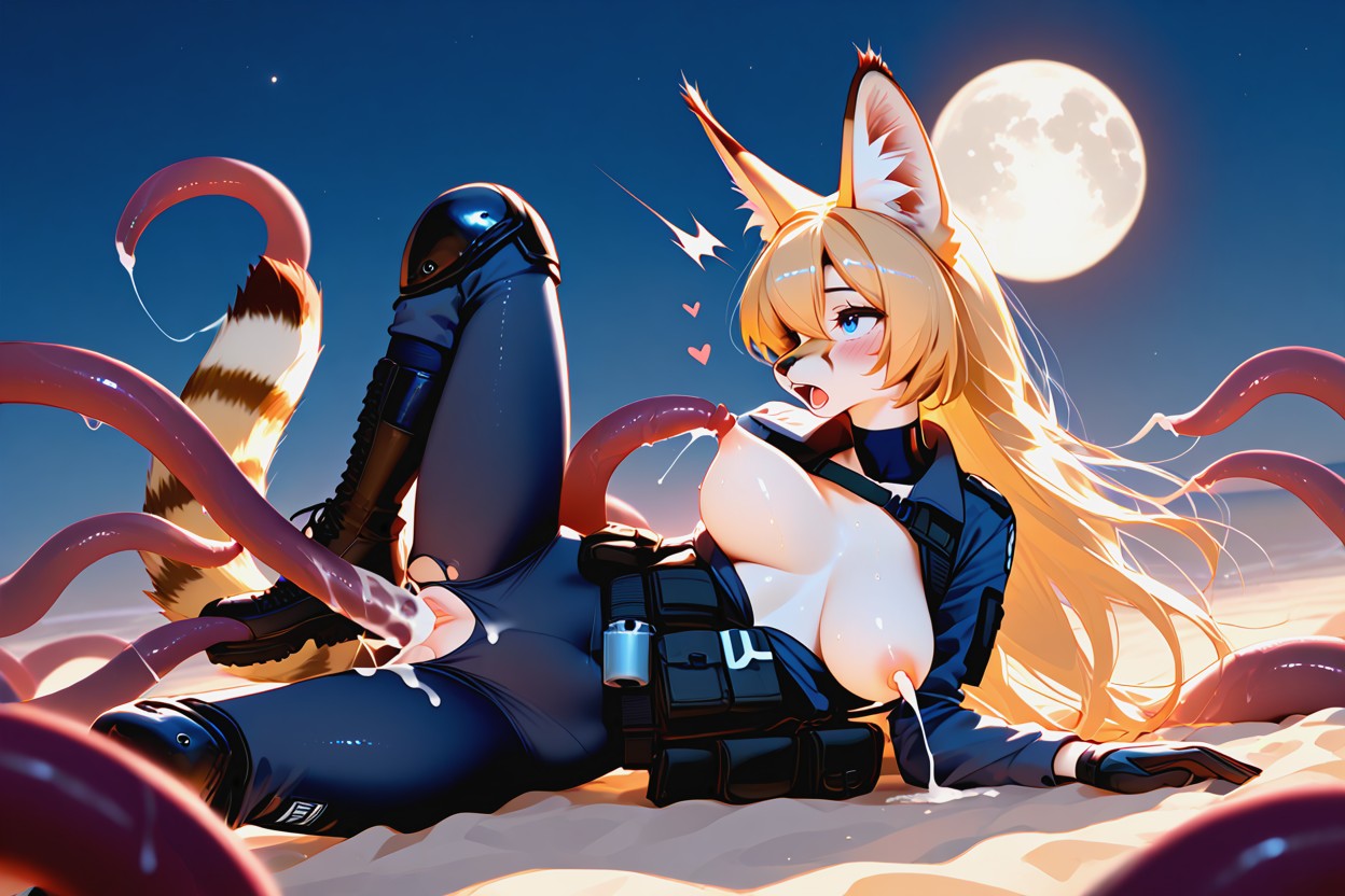 Tactical Vest, Beach, Moonlight AI獸人黃片