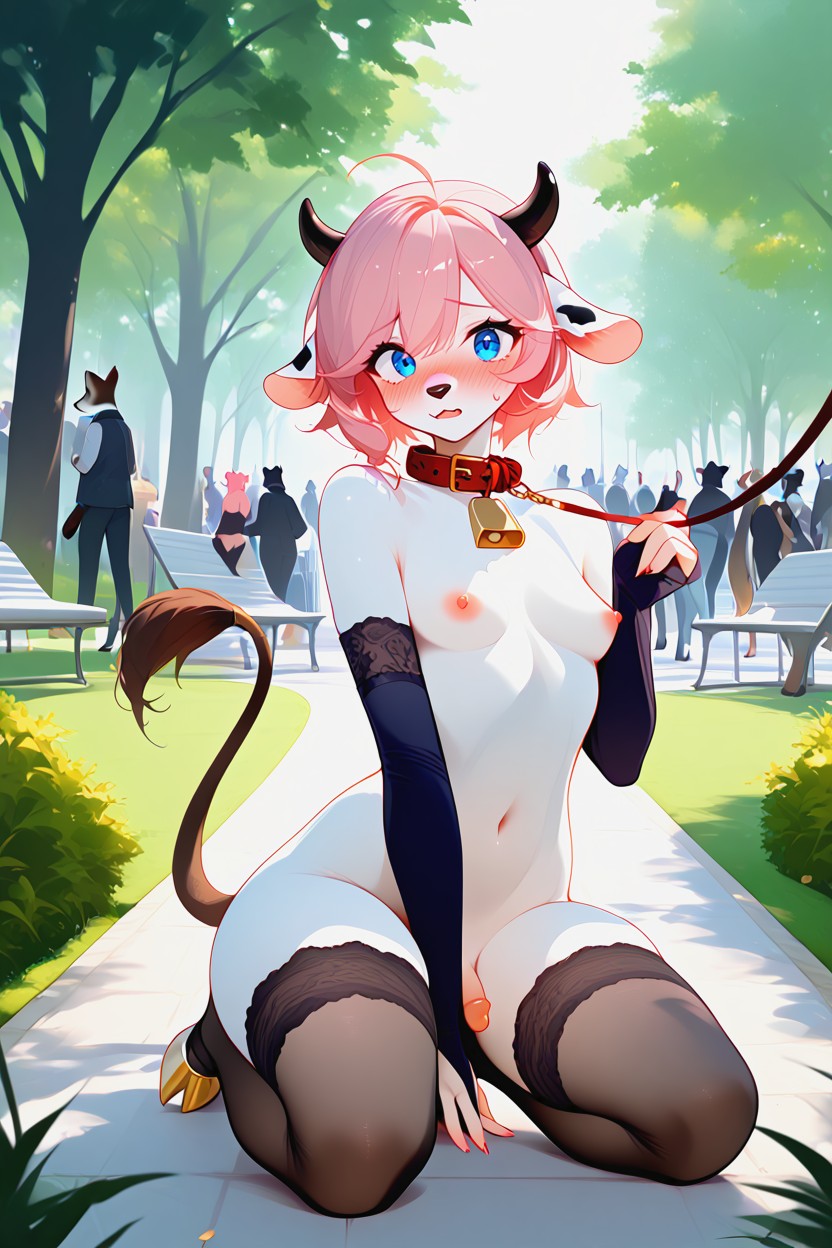 Shy, コックの膨らみ, Full Face Blush ファーリーAIポルノ