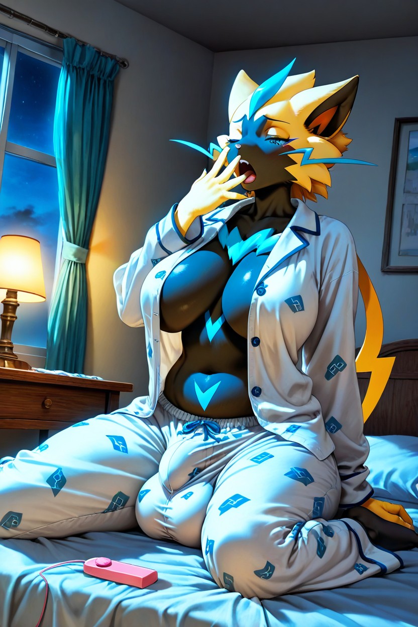 Sunrise, Pajamas, Front View Furry AI Porn