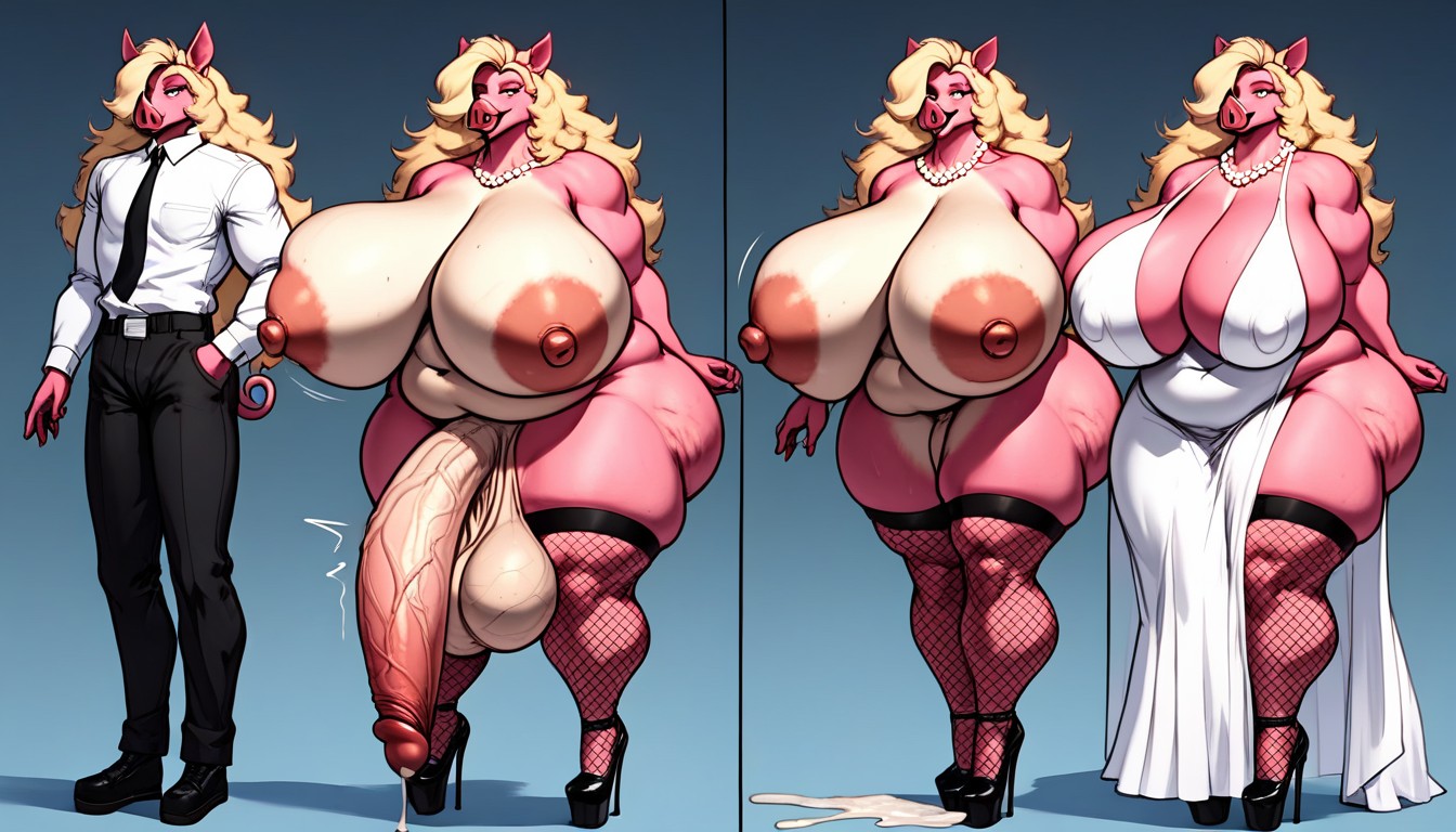 Obese, Futanari, Cellulite Porno IA Furry
