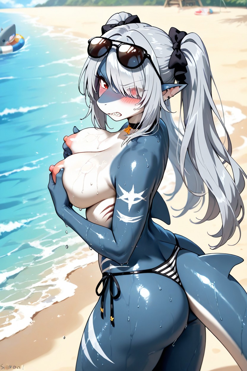 生氣, 抓胸部, Shark Body AI獸人黃片