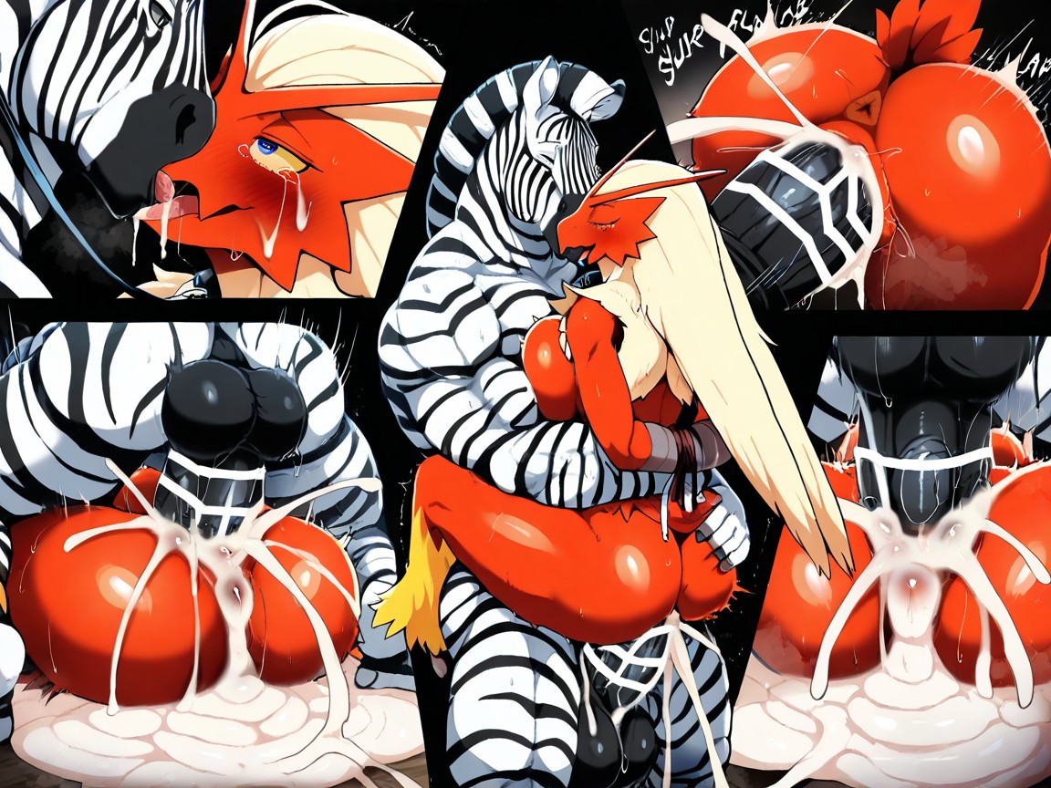 Head Back, Excessive Cum, Arms Tied Behind Back Furry AI Porn