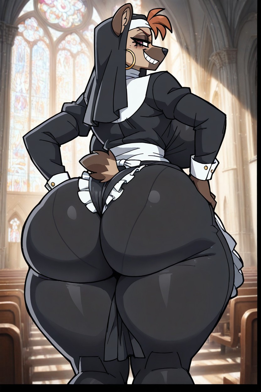 18+, Smug, Black Mascara Furry AI Porn
